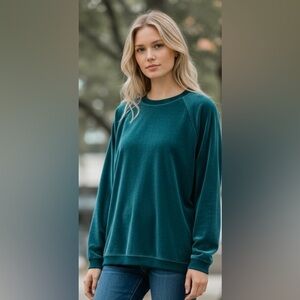 Aerie REAL Obsessed Velour  Oversized Sweatshirt